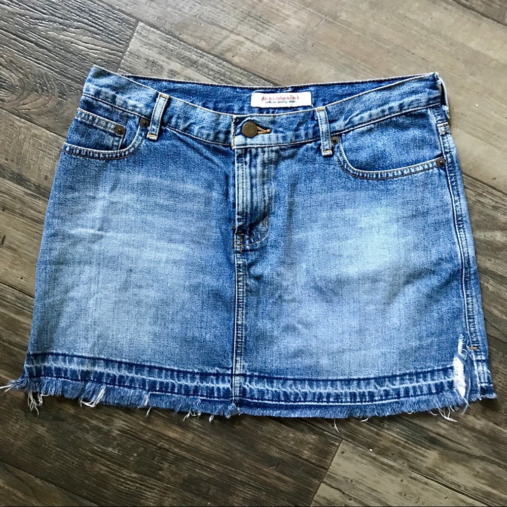Abercrombie & Fitch Blue Denim Jean Mini Skirt 4